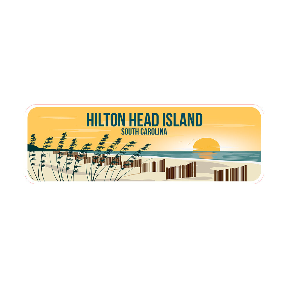 Standard Plus Hilton Head Island, South Carolina Wall or Door Sign | Famous US Beaches Souvenir