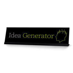 Idea Generator, Chips Black Frame, Desk Sign (2x8”)