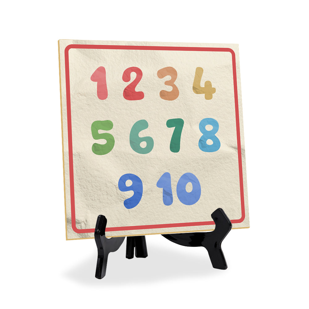 1 2 3 4 5 6 7 8 9 10 5"x 5" Square Table Sign With Acrylic Easel | Motivational Home Decor