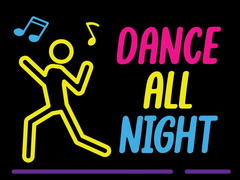 Signs ByLITA Dance All Night Table Sign With Acrylic Stand (6x8“)