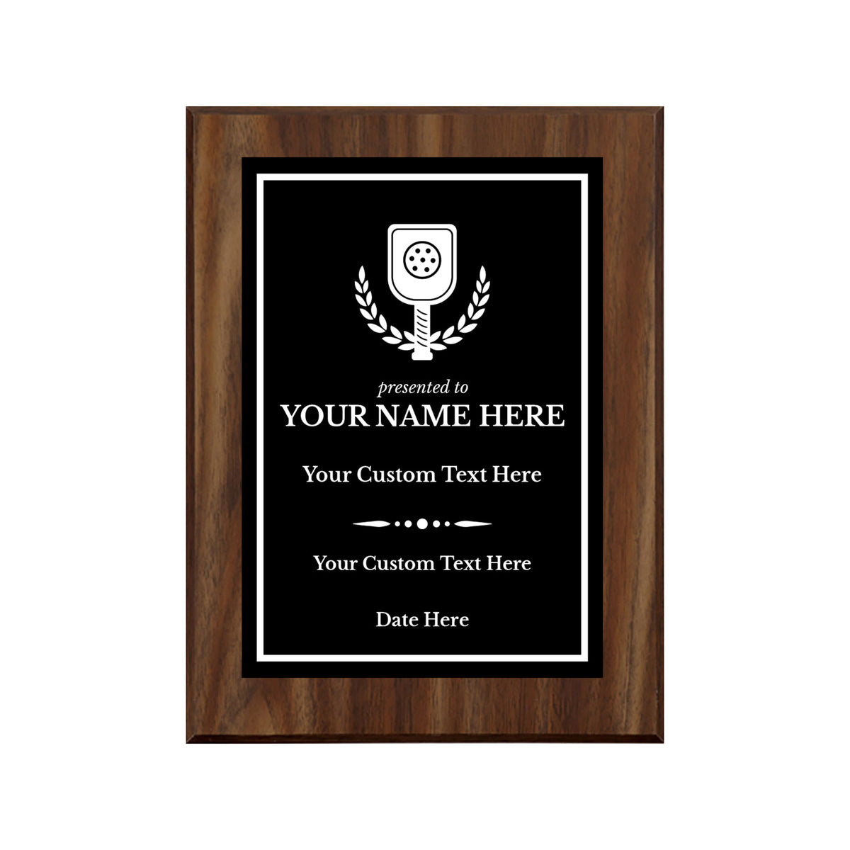 Pickleball Competition Custom Award Plaque |Easel Mount Option | Achievement and Recognition Personalizable Plaques