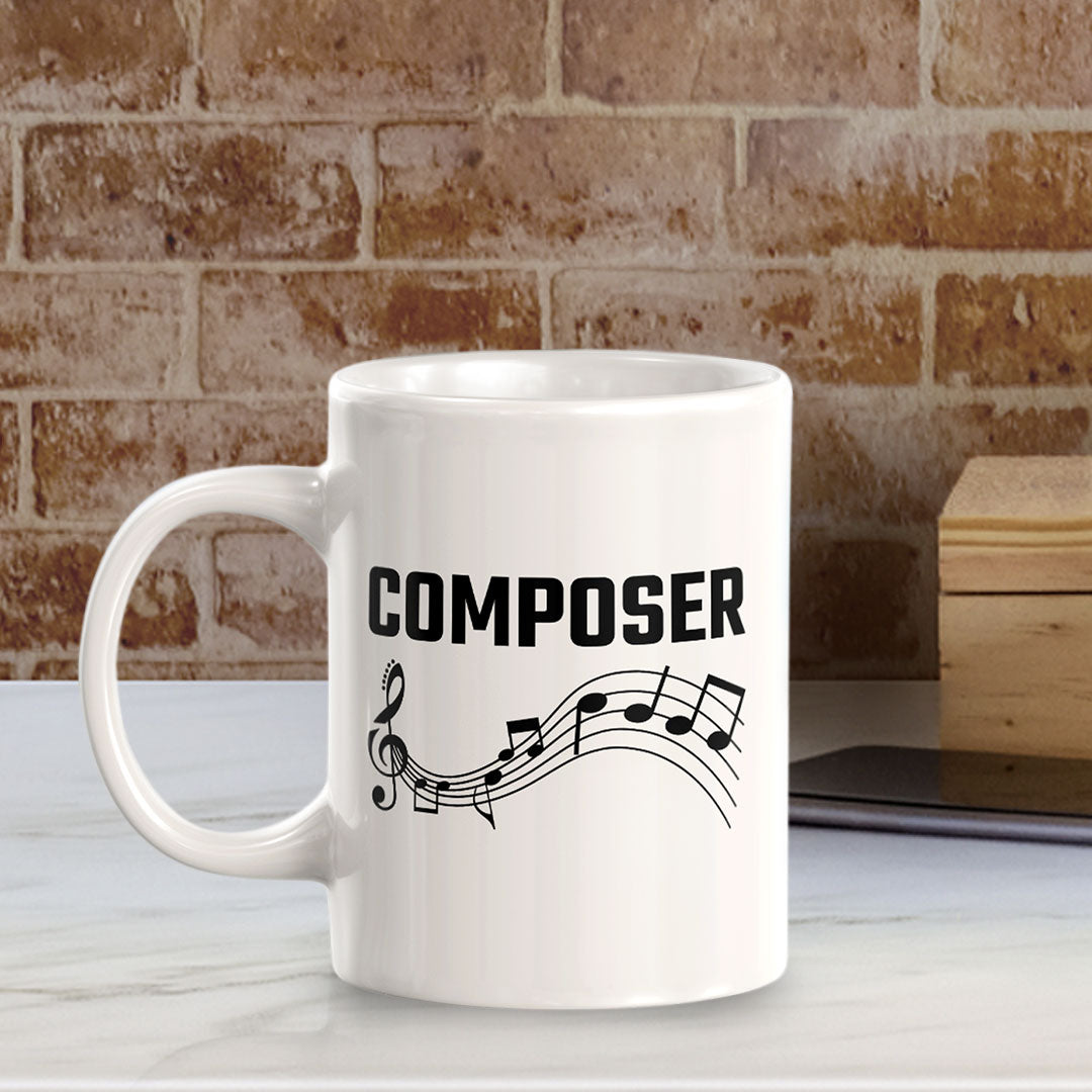 Composer 11oz Plastic or Ceramic Mug | Novelty Cup for Musicians