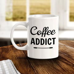 Designs ByLITA Coffee Addict Office Workspace Home Family 11oz Plastic/Ceramic Coffee Mug