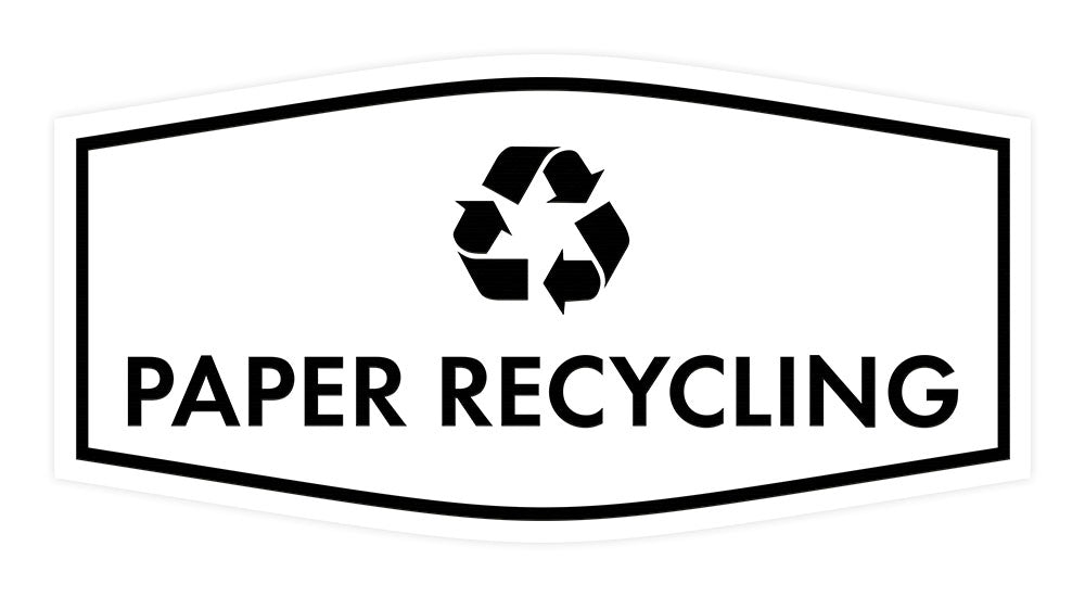 Fancy Paper Recycling Wall or Door Sign