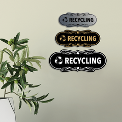 Signs ByLITA Designer Recycling Wall or Door Sign