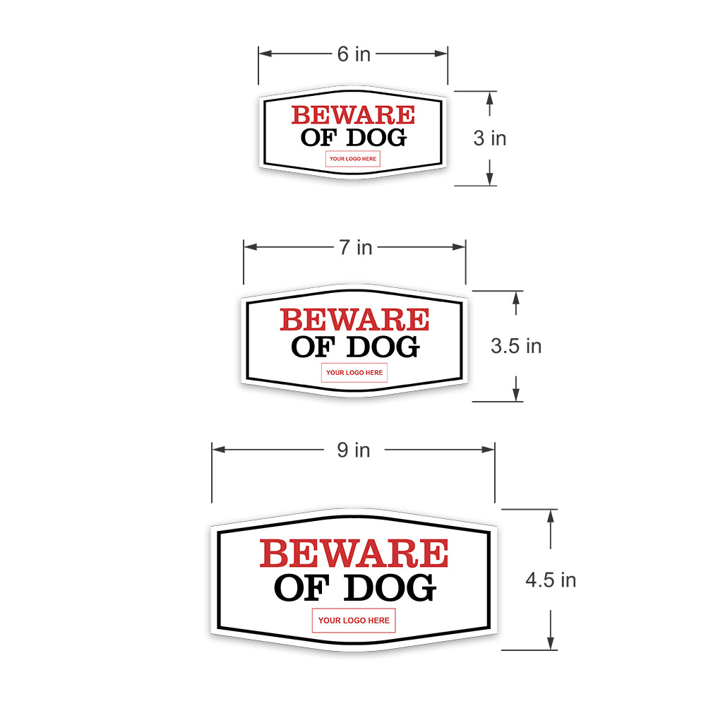Signs ByLITA Fancy Plus | Beware of Dog Wall or Door Sign | Customizable with Your Company Logo | Durable & Easy to Install