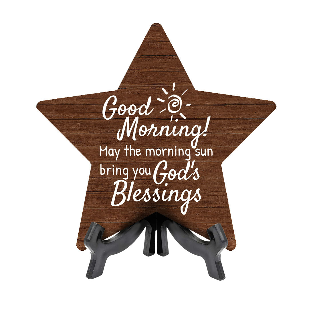 Good Morning Star Table Sign | Family Home Decor | Church And Home Table Signs