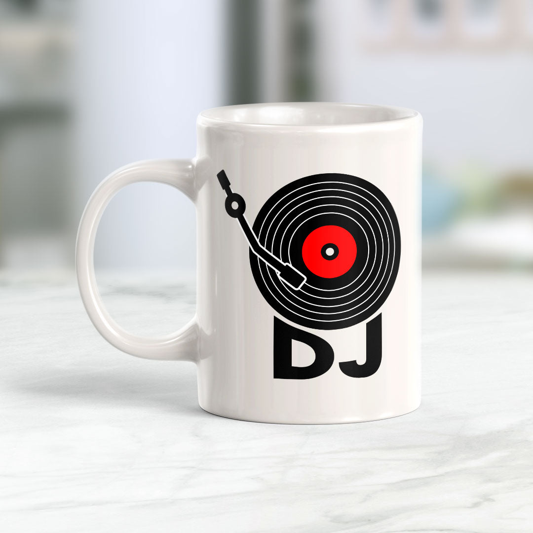 DJ 11oz Plastic or Ceramic Coffee Mug | Novelty Cup for Musicians