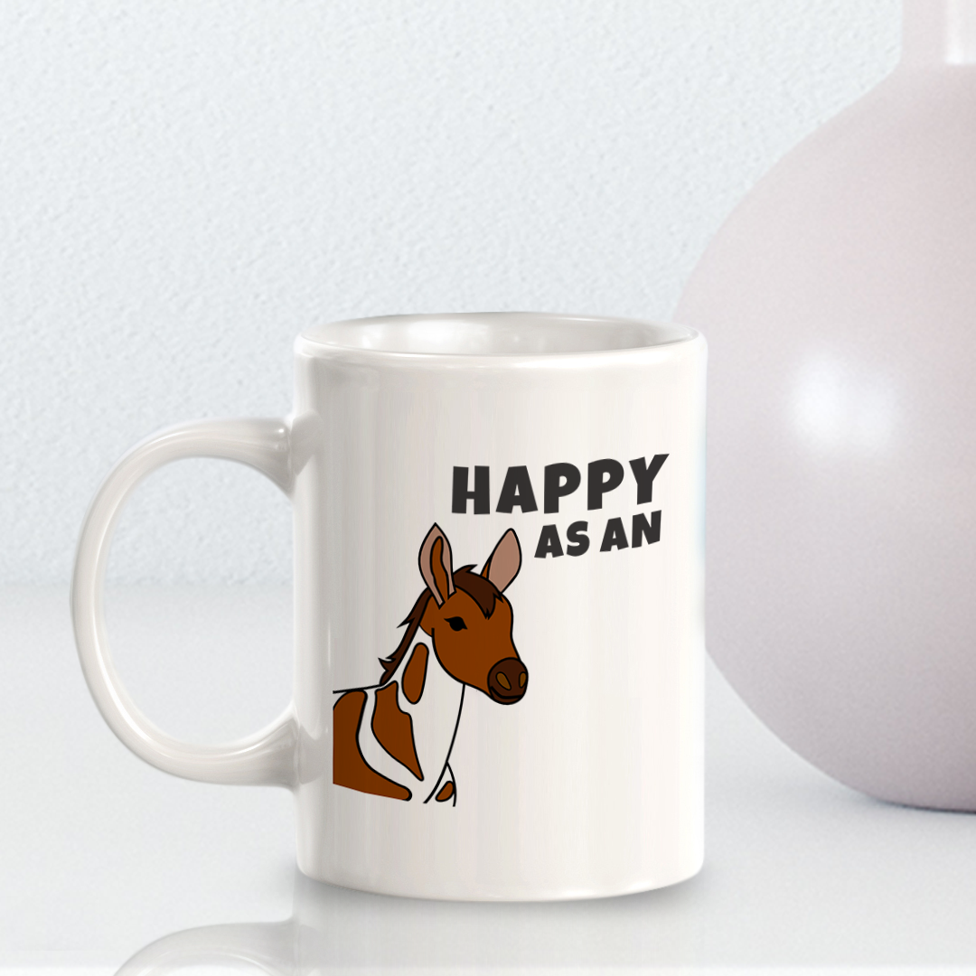 Happy As an Okapi 11oz Plastic or Ceramic Coffee Mug | Funny Animal Mugs