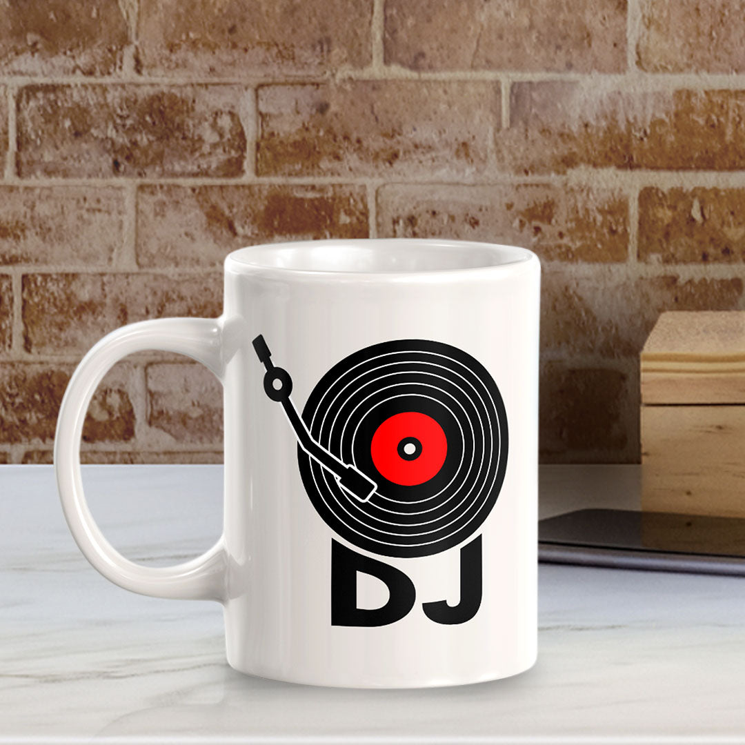 DJ 11oz Plastic or Ceramic Coffee Mug | Novelty Cup for Musicians