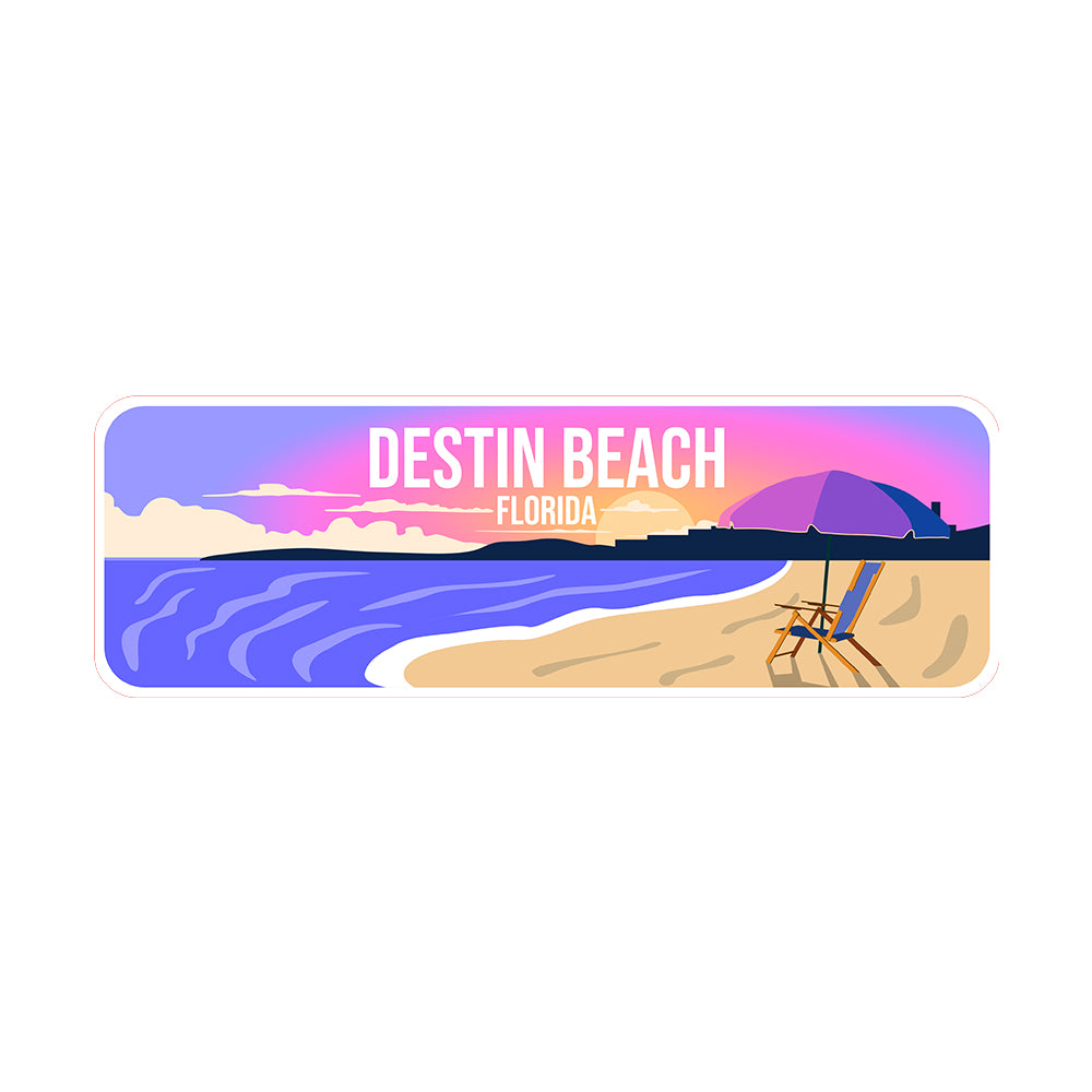Standard Plus Destin Beach Florida Wall or Door Sign | Famous US Beaches Souvenir