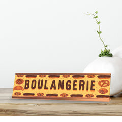 Signs ByLITA Boulangerie Gold Frame, Novelty Desk Sign (2x8?)