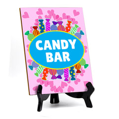Signs ByLITA Candy Bar, Table Sign with Acrylic Stand (6x8“)