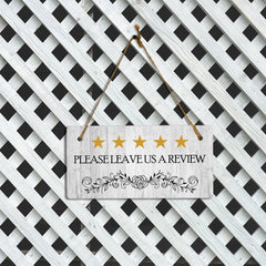 5 Stars Please Leave Us A Review 5x10 Hanging Plus Wall or Door Sign | Business Décor