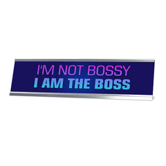 Signs ByLITA I'm Not Bossy I Am The Boss Silver Frame, Novelty Desk Sign (2x8?)