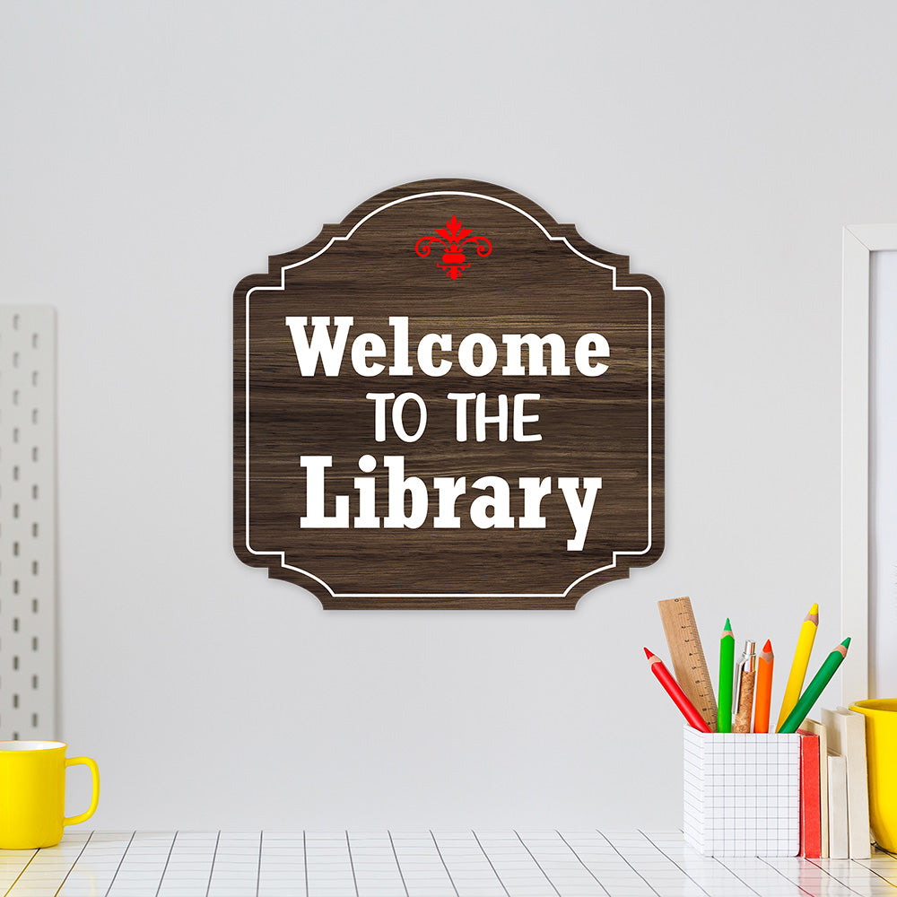 Heritage Plus Welcome to The Library Wall or Door Sign | School Signage