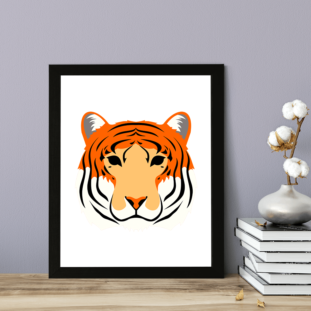 Designs ByLITA Tiger, Wall Print Animals Art | Family Presents | Bedroom | Stylish Kindergarten Decor