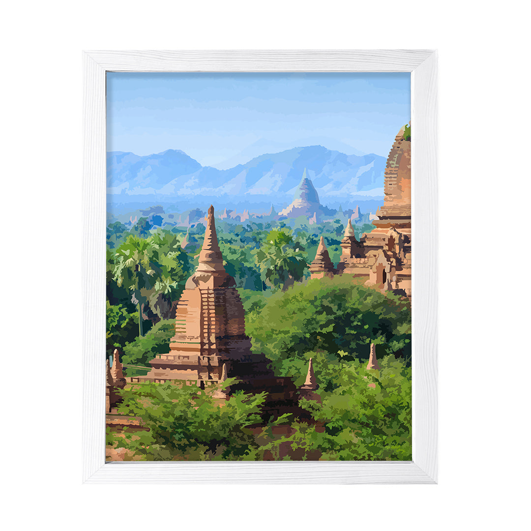 Designs ByLITA Exotic Wonder Temple Landscape, Wall Print Art | Old Masterpieces | Stylish Modern Decoration For The Home and Office