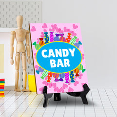 Signs ByLITA Candy Bar, Table Sign with Acrylic Stand (6x8“)