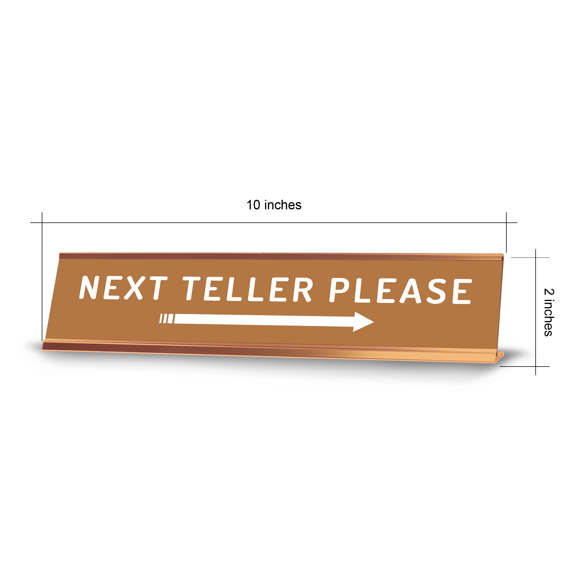 Next Teller Please (Right Arrow) 2 x 10" Desk Sign | Office & Shops