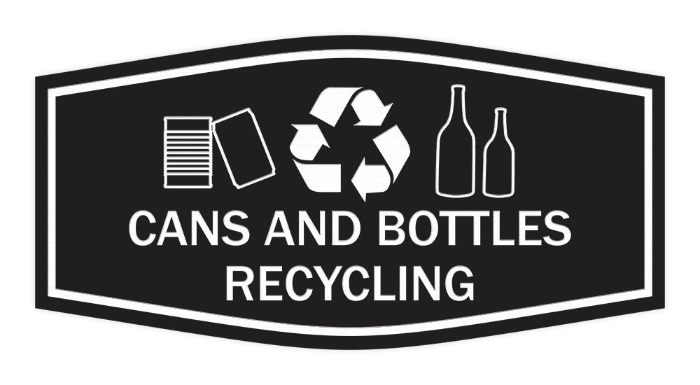 Fancy Cans and Bottles Recycling Wall or Door Sign