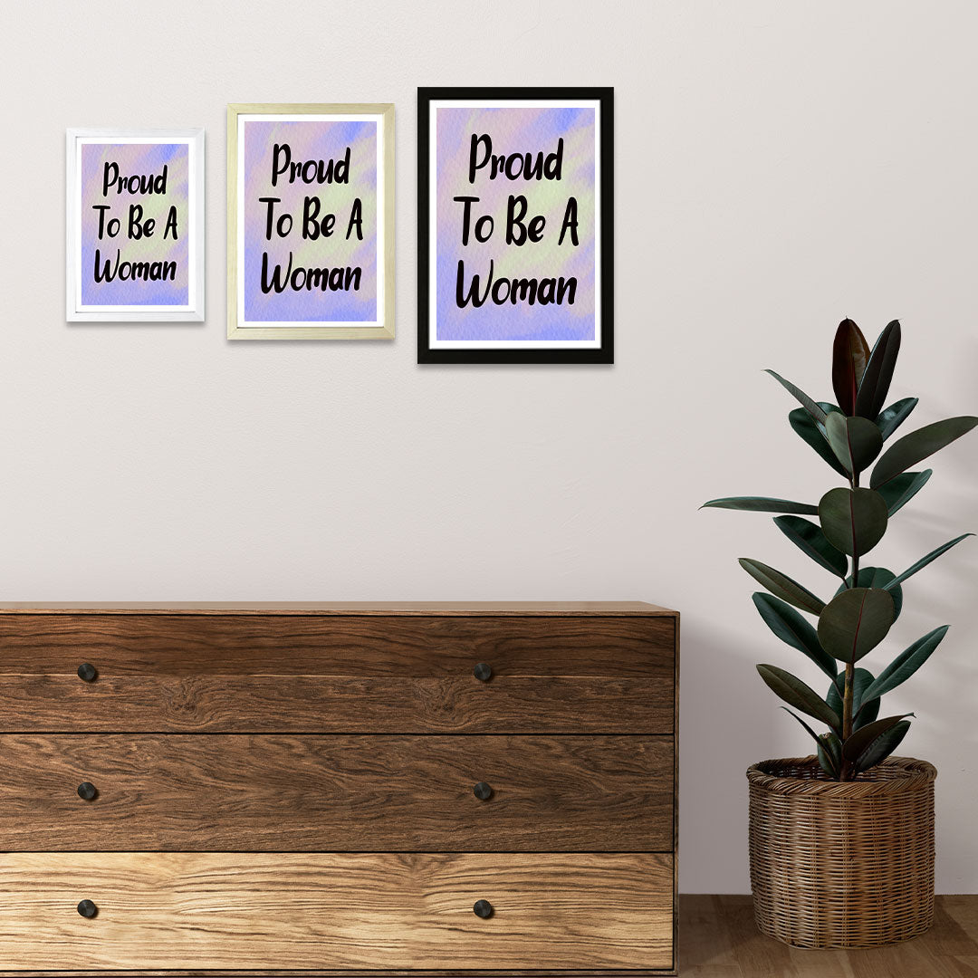 Designs ByLITA Proud To Be A Woman, Wall Print Art | Home Decor