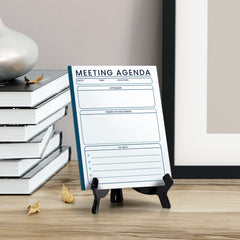 Meeting Agenda Dry Wipe Liquid Chalk Table Sign (6x8") Office And Home Reminders | Personal Schedule | No Pen Included