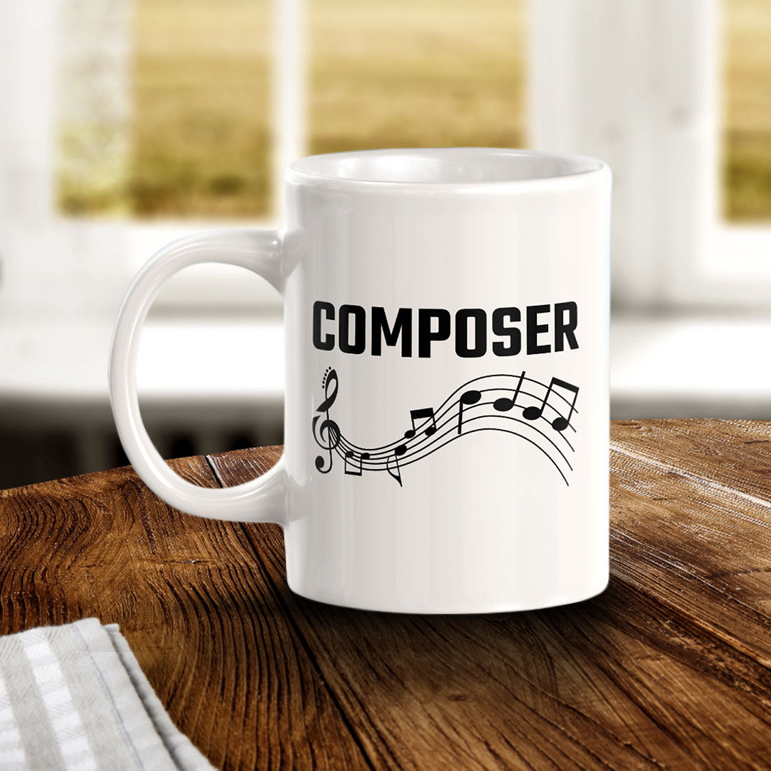 Composer 11oz Plastic or Ceramic Mug | Novelty Cup for Musicians