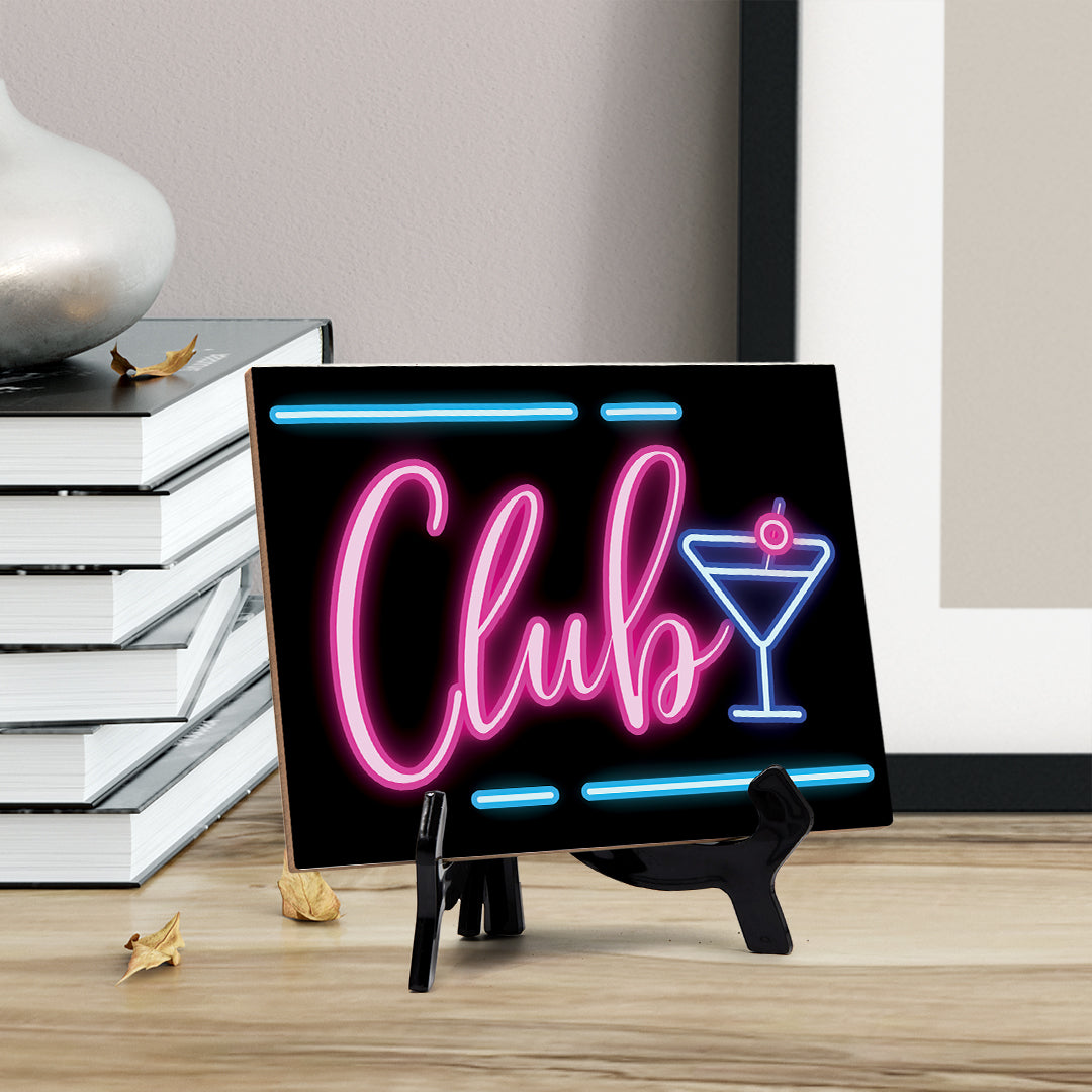 Signs ByLITA Club Table Sign with Acrylic Stand (6x8“)