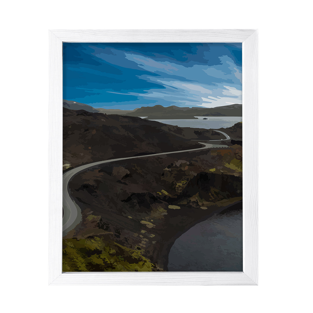 Designs ByLITA Starlight Coastal Road, Wall Print Art | Beautiful Flowers | Stylish Modern Decoration For The Home and Office