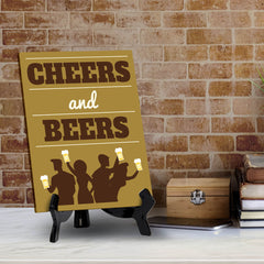 Signs ByLITA Cheers and Beers (Party Decoration), Table Sign with Acrylic Stand (6x8?)