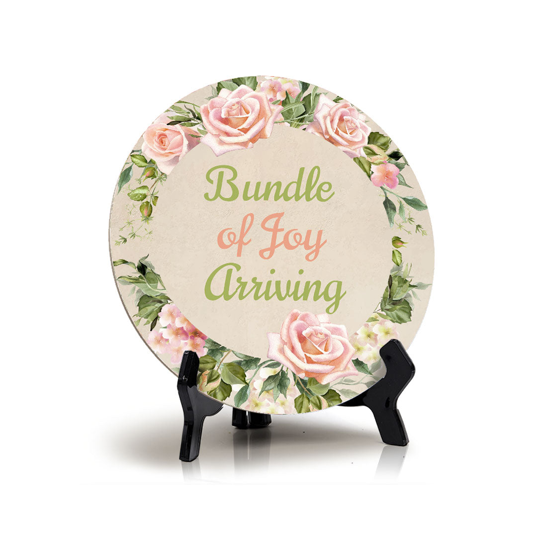 Signs ByLITA Baby Shower Decoration Circle Table Signs Home Decor | Baby Party Signs