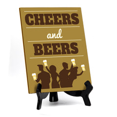 Signs ByLITA Cheers and Beers (Party Decoration), Table Sign with Acrylic Stand (6x8?)