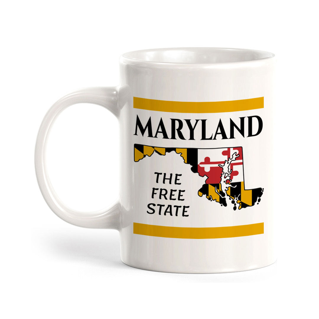 Designs ByLITA Maryland: The Free State 11oz Plastic or Ceramic Coffee Mug | State Pride Collection