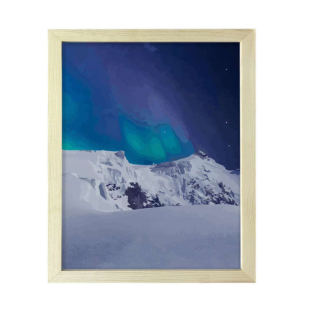 Designs ByLITA Frozen Wonder Polar Nightscape, Wall Print Art | Beautiful Flowers | Stylish Modern Decoration For The Home and Office