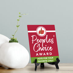 Signs ByLITA Peoples' Choice Award: Vote for Your Favorite Chili! Table Sign With Acrylic Stand (6x8“)