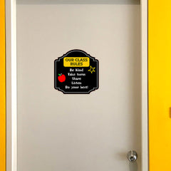 Heritage Plus Our Class Rules Be Kind Take Turns Share Listen Do Your Best! Wall or Door Sign | School Signage
