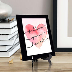Follow Your Heart Decorative Wall Plaque (Full Color) | Positive Affirmation Inspiration Décor
