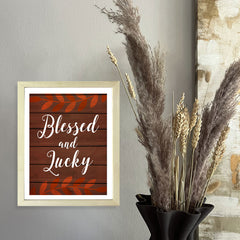 Designs ByLITA Blessed And Lucky, Framed Wall Art Print | Religious Church & Home Decor