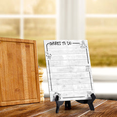 Chores To Do Dry Wipe Table Sign with Acrylic Stand (6x8“) Office And Home Reminders | Personal Schedule | No Pen Included