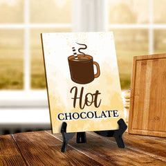 Signs ByLITA Hot Chocolate, Table Sign with Acrylic Stand (6x8“)