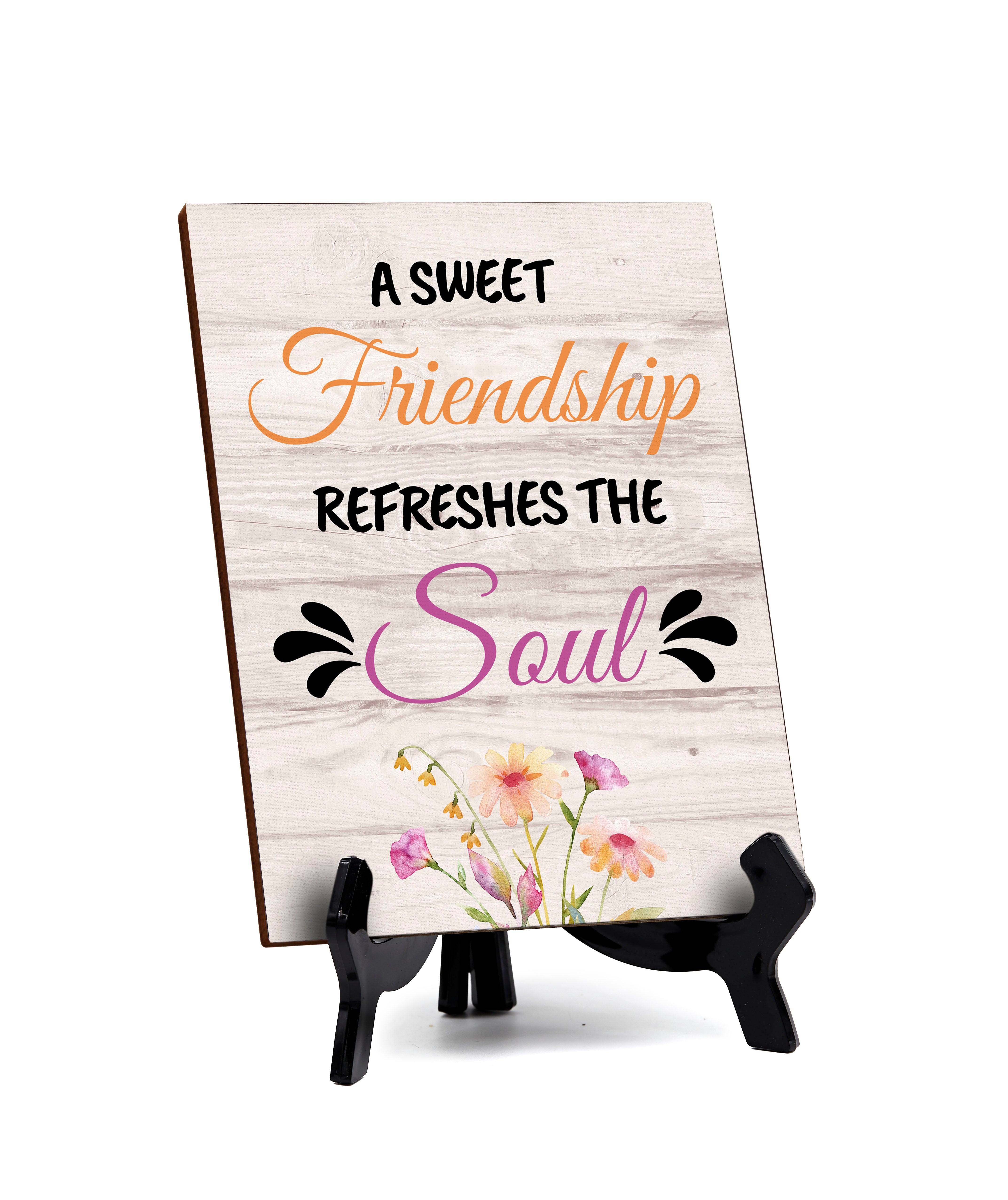 Home & Family Themed Decoration Table Sign with Acrylic Stand (6x8“) | Home & Family Decor