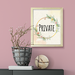 Private, Floral UNFRAMED Print Kitchen Hospitality Wall Art