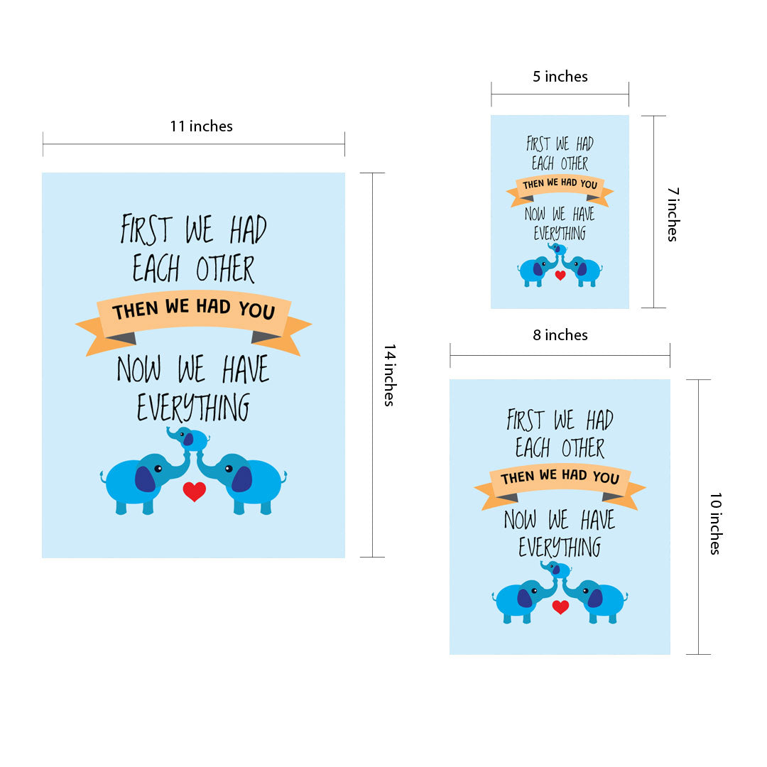 Designs ByLITA First We Had Each Other Then We Had You Now We Have Everything, Wall Print Art | Family Home Décor