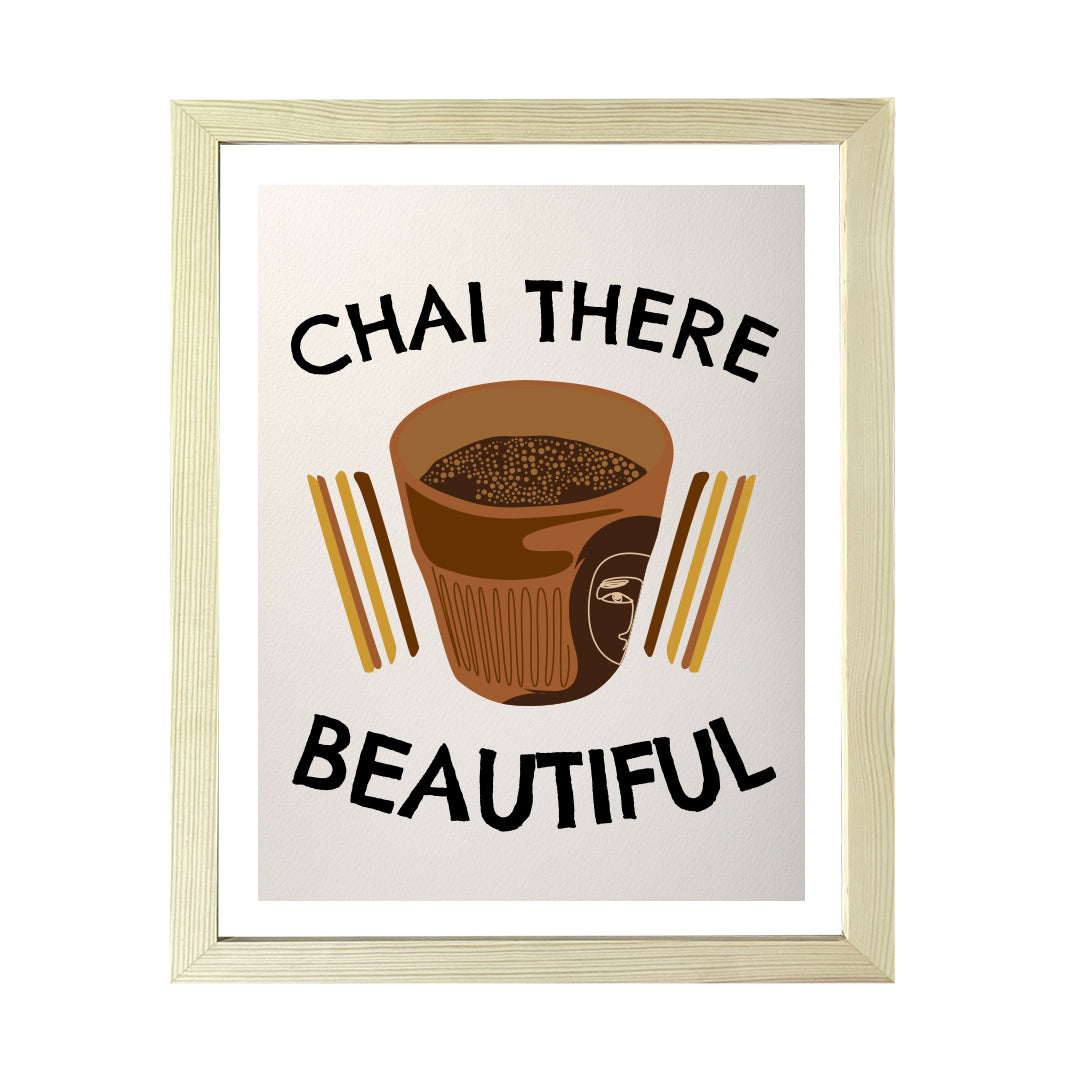Designs ByLITA Chai There Beautiful, Wall Print Art | Retro Bar Decoration