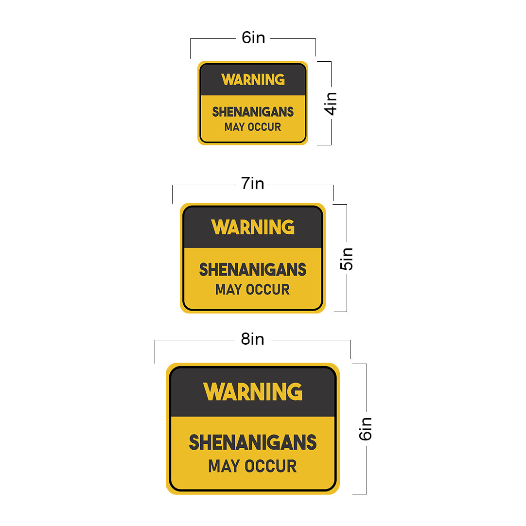 Classic Framed Plus Warning Shenanigans May Occur Door or Wall Sign | Funny Home Decor