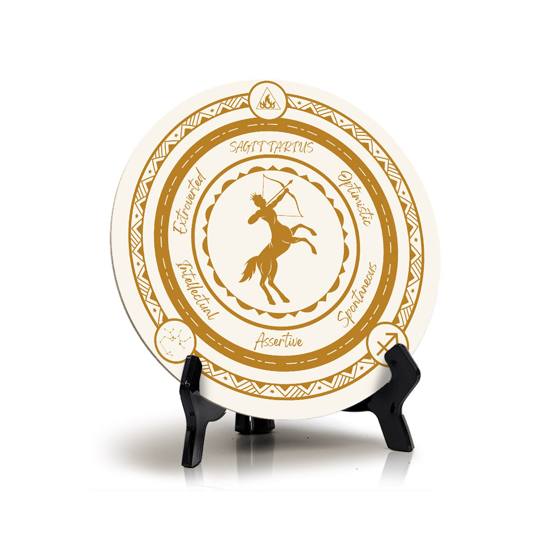 Sagittarius Zodiac Circle Table Sign (5x5")