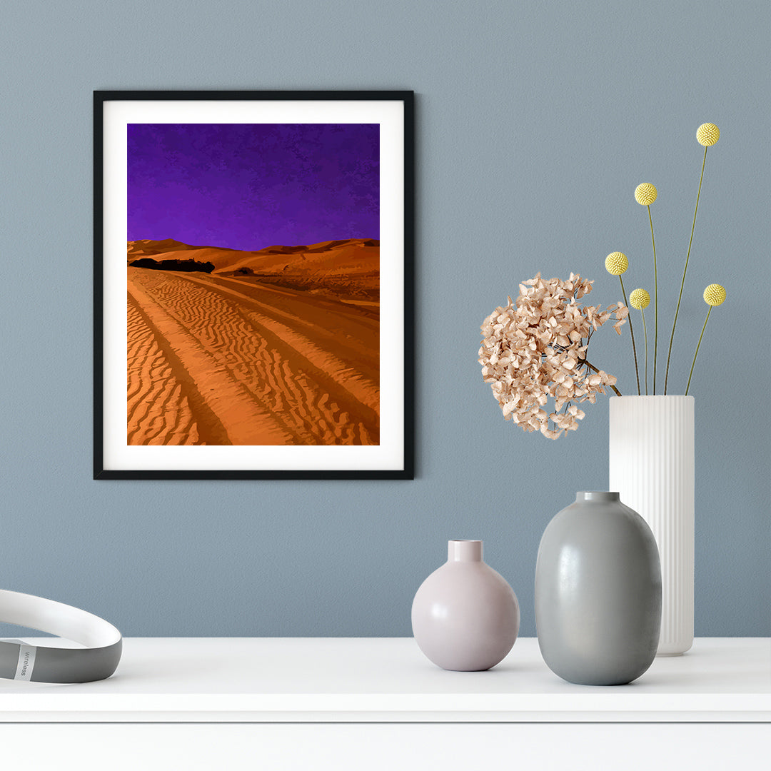 Designs ByLITA Deep Violet Desert Night, Wall Print Art | Old Masterpieces | Stylish Modern Decoration For The Home and Office