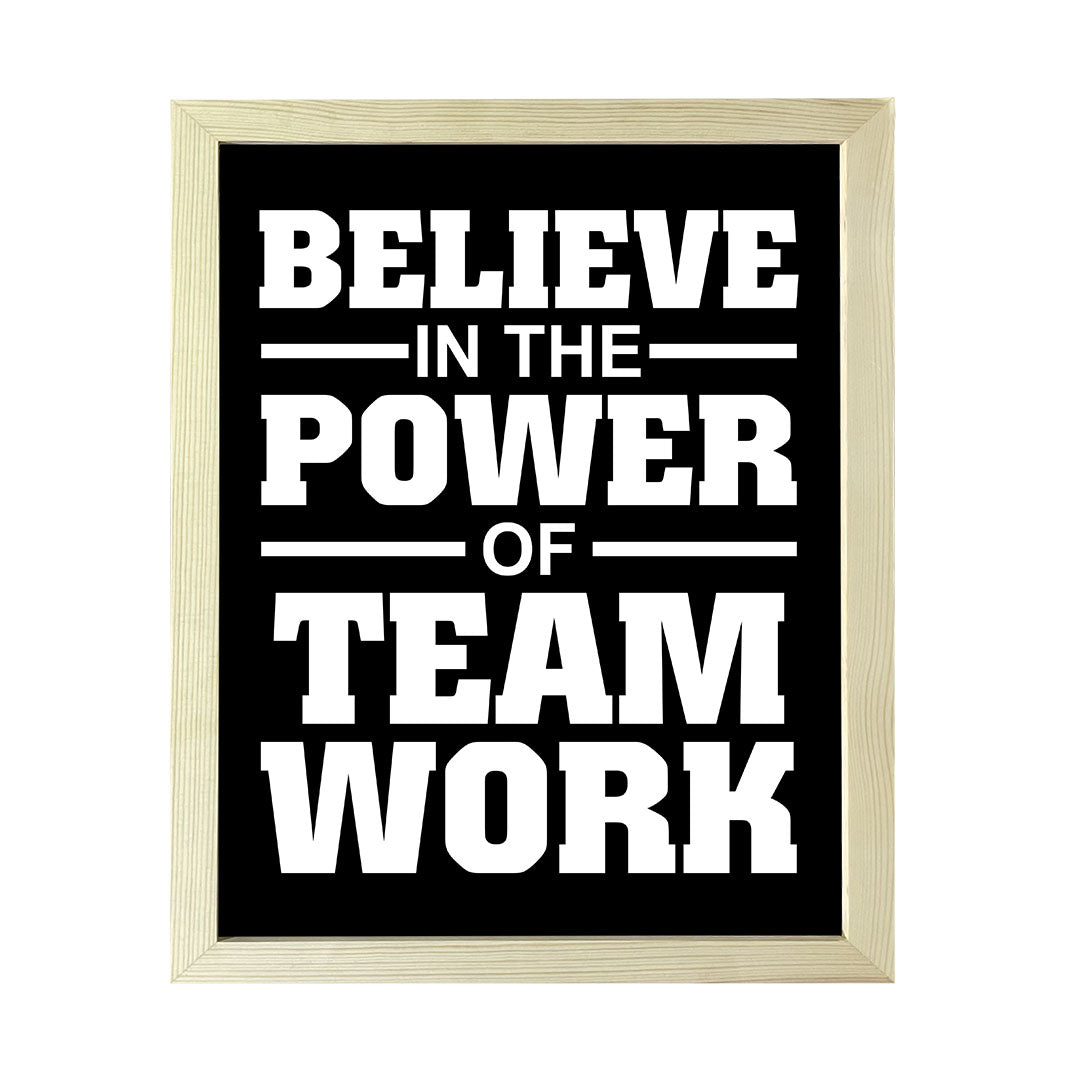 Signs ByLITA Believe in the Power of Teamwork, Framed Print Inspirational - Wall Art Collection - Elevate Your Space with Timeless Beauty and Inspiring Designs Wall Art
