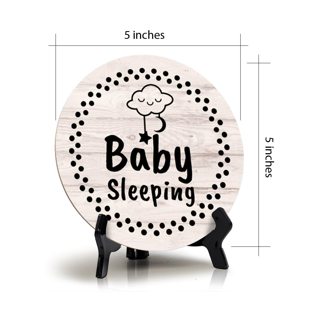 Sign ByLITA Round Baby Sleeping Table Sign (5x5")